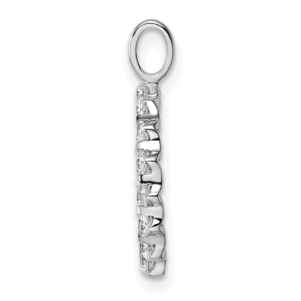 LGWP 14K White Gold 1/2 carat Lab Grown Diamond VS+ F+ Complete Alphabet O Pendant