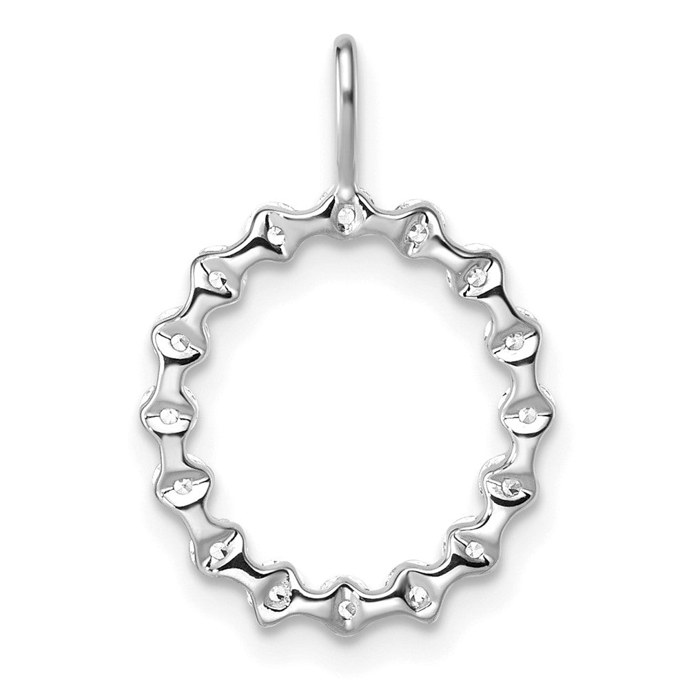 LGWP 14K White Gold 1/2 carat Lab Grown Diamond VS+ F+ Complete Alphabet O Pendant