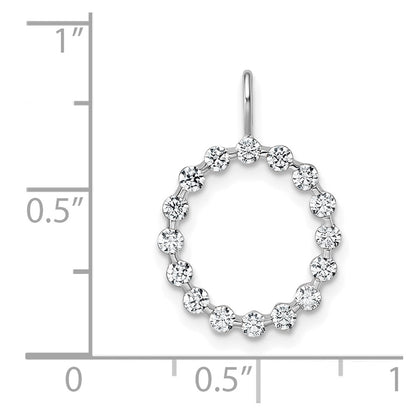 LGWP 14K White Gold 1/2 carat Lab Grown Diamond VS+ F+ Complete Alphabet O Pendant