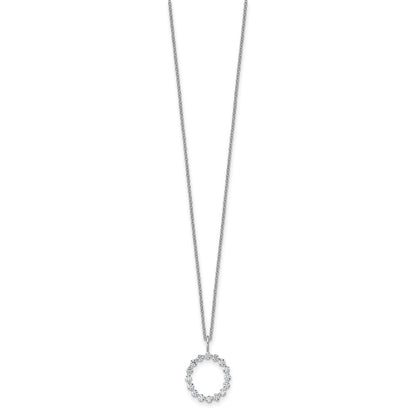 LGWN 14K White Gold 1/2 carat Lab Grown Diamond VS+ F+ Complete Alphabet O Pendant Necklace