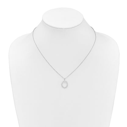 LGWN 14K White Gold 1/2 carat Lab Grown Diamond VS+ F+ Complete Alphabet O Pendant Necklace