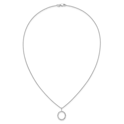 LGWN 14K White Gold 1/2 carat Lab Grown Diamond VS+ F+ Complete Alphabet O Pendant Necklace