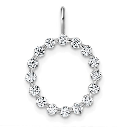 LGWP 14K White Gold 1/2 carat Lab Grown Diamond VS+ F+ Complete Alphabet O Pendant