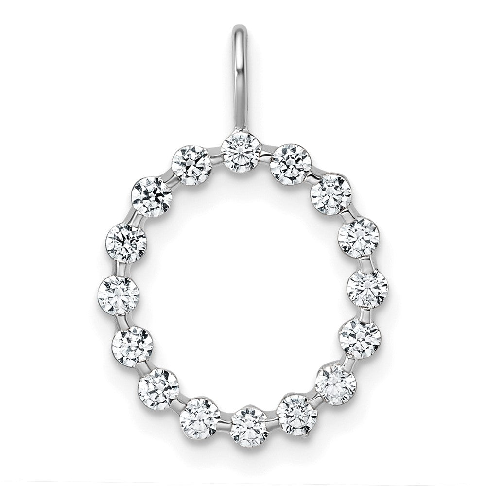 LGWP 14K White Gold 1/2 carat Lab Grown Diamond VS+ F+ Complete Alphabet O Pendant