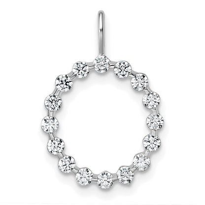 LGWP 14K White Gold 1/2 carat Lab Grown Diamond VS+ F+ Complete Alphabet O Pendant
