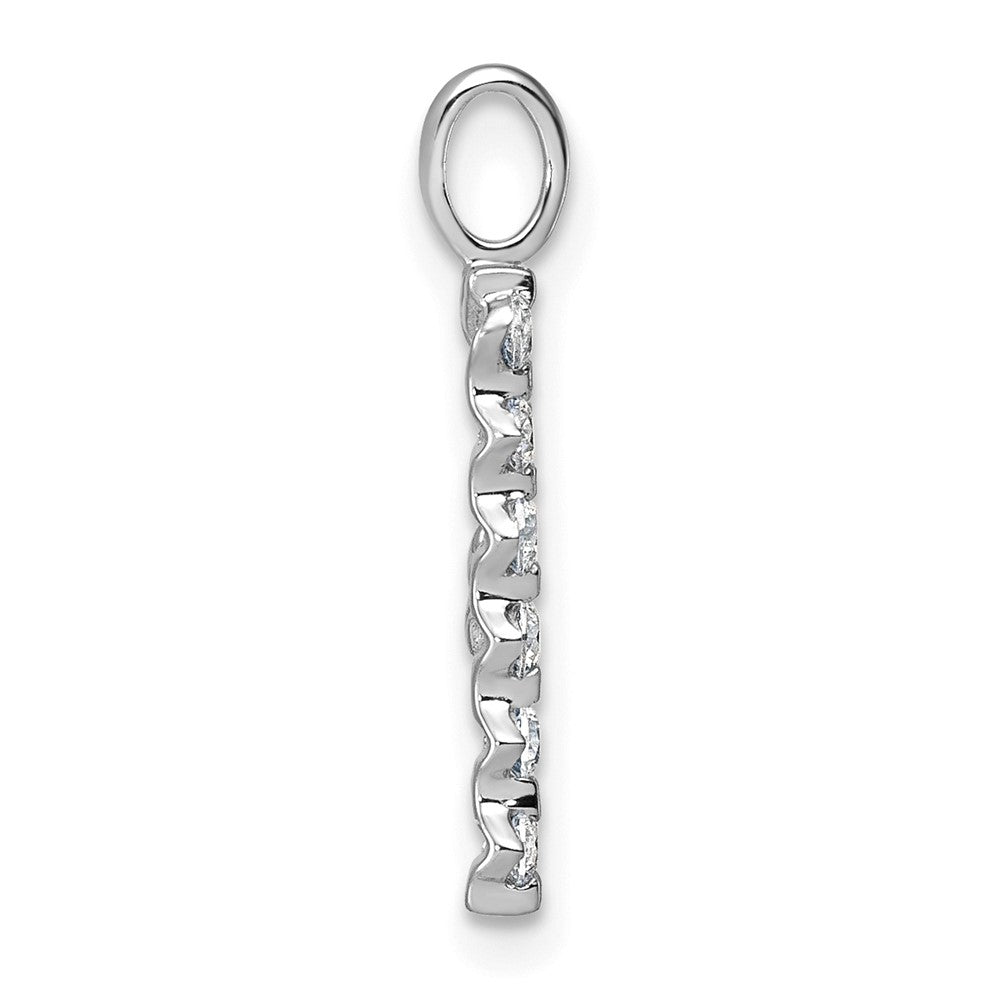 LGWP 14K White Gold 3/8 carat Lab Grown Diamond VS+ F+ Complete Alphabet P Pendant