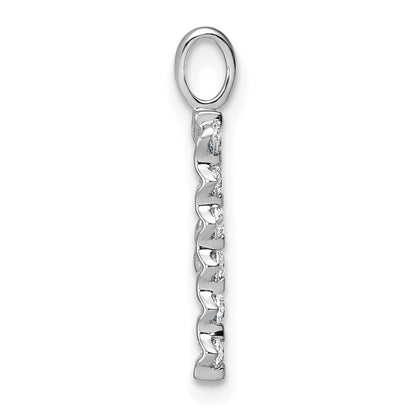 LGWP 14K White Gold 3/8 carat Lab Grown Diamond VS+ F+ Complete Alphabet P Pendant