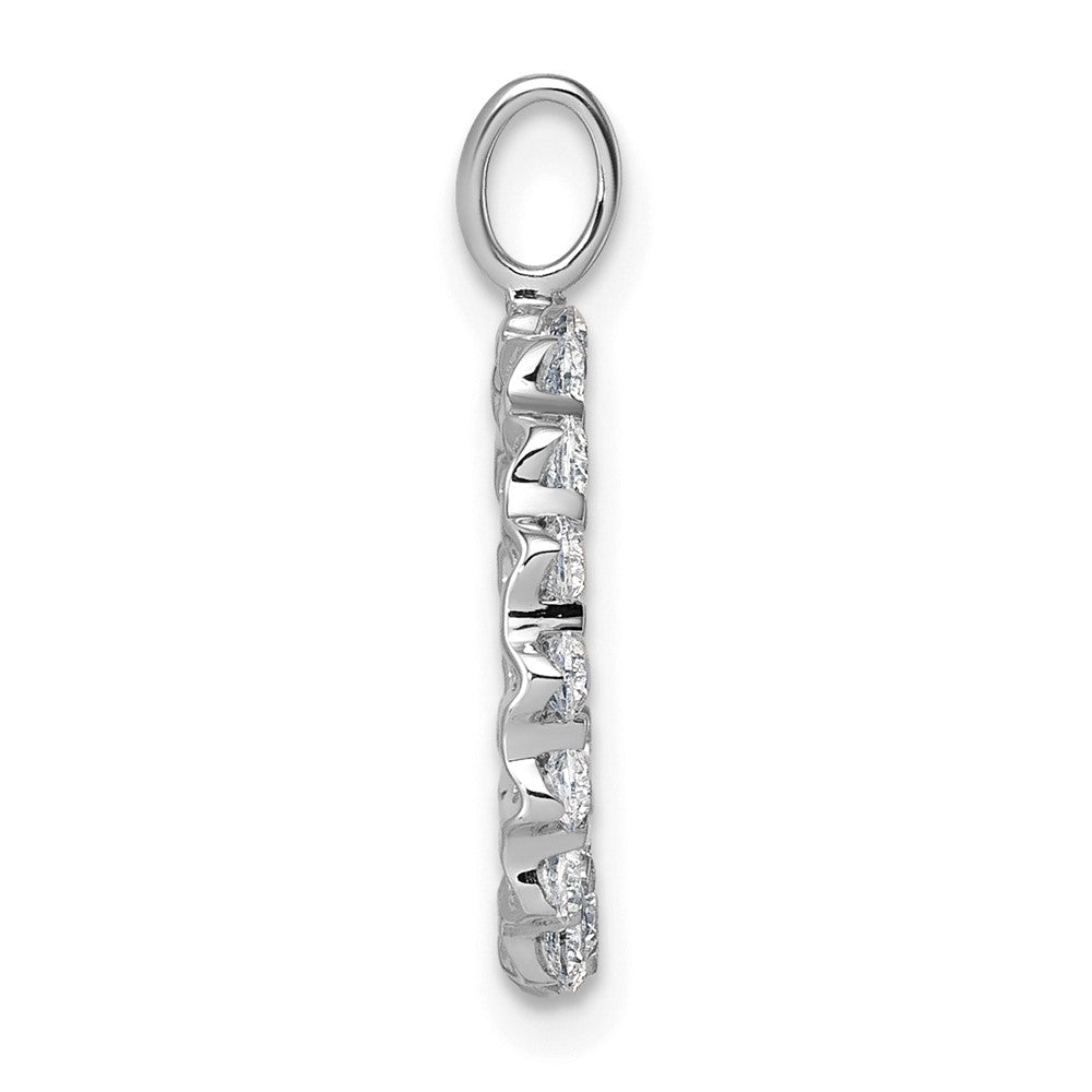 LGWP 14K White Gold 5/8 carat Lab Grown Diamond VS+ F+ Complete Alphabet Q Pendant