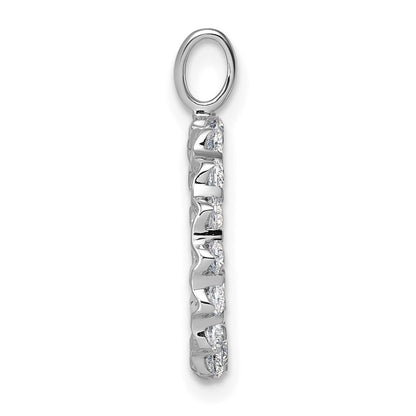 LGWP 14K White Gold 5/8 carat Lab Grown Diamond VS+ F+ Complete Alphabet Q Pendant