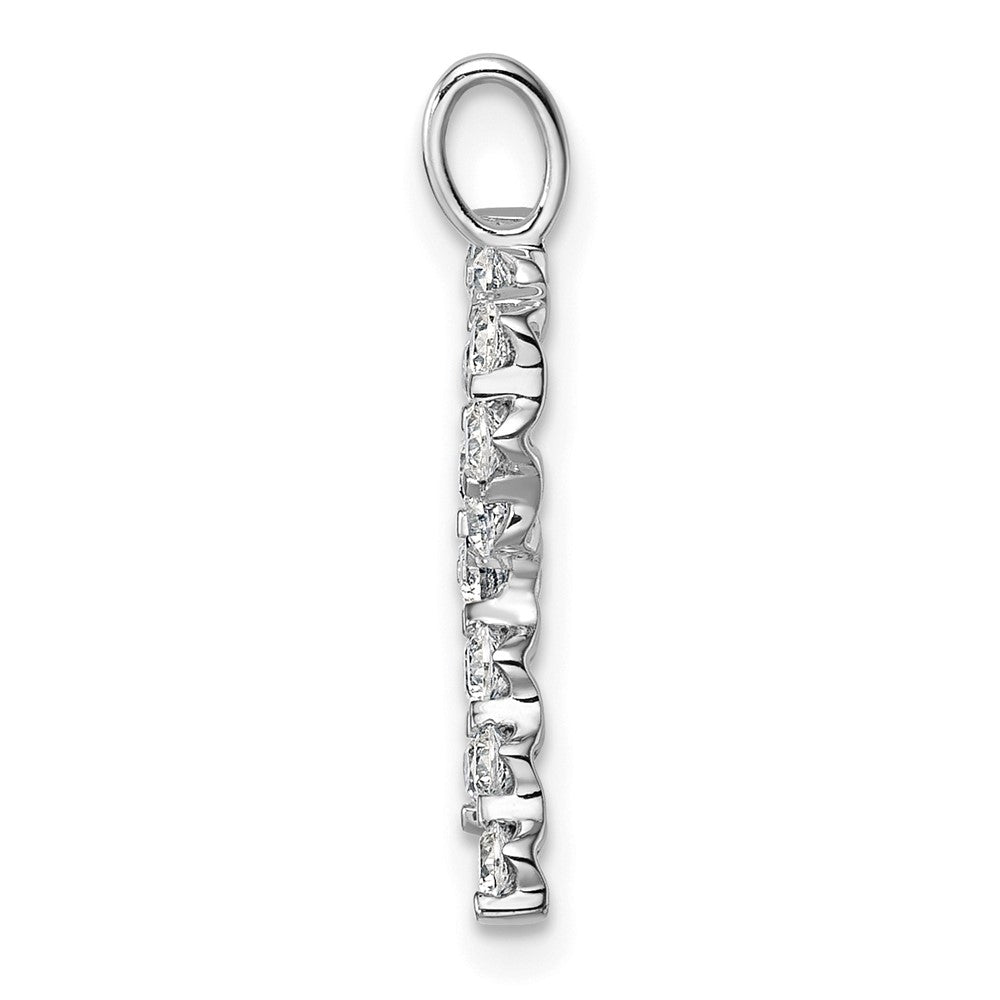 LGWP 14K White Gold 1/2 carat Lab Grown Diamond VS+ F+ Complete Alphabet R Pendant