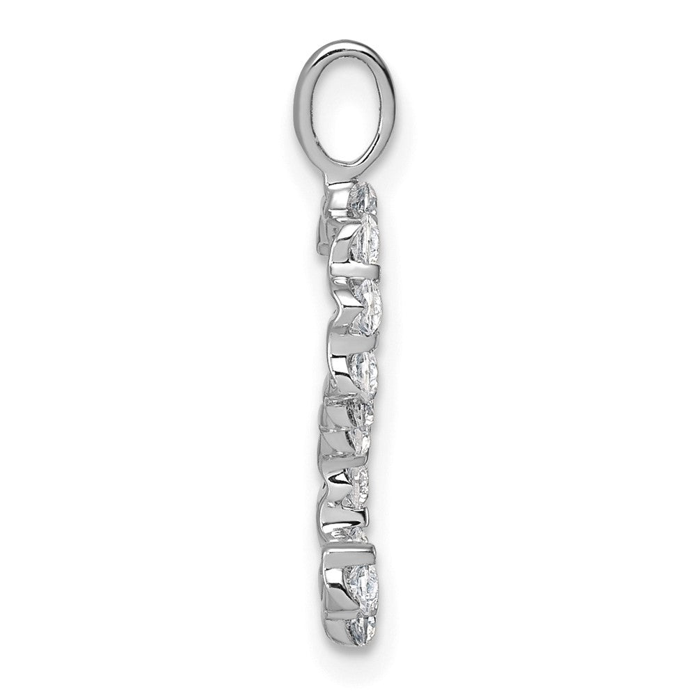 LGWP 14K White Gold 1/2 carat Lab Grown Diamond VS+ F+ Complete Alphabet S Pendant