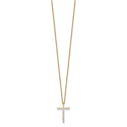 LGYN 14K Yellow Gold 1/3 carat Lab Grown Diamond VS+ F+ Complete Alphabet T Pendant Necklace