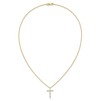 LGYN 14K Yellow Gold 1/3 carat Lab Grown Diamond VS+ F+ Complete Alphabet T Pendant Necklace