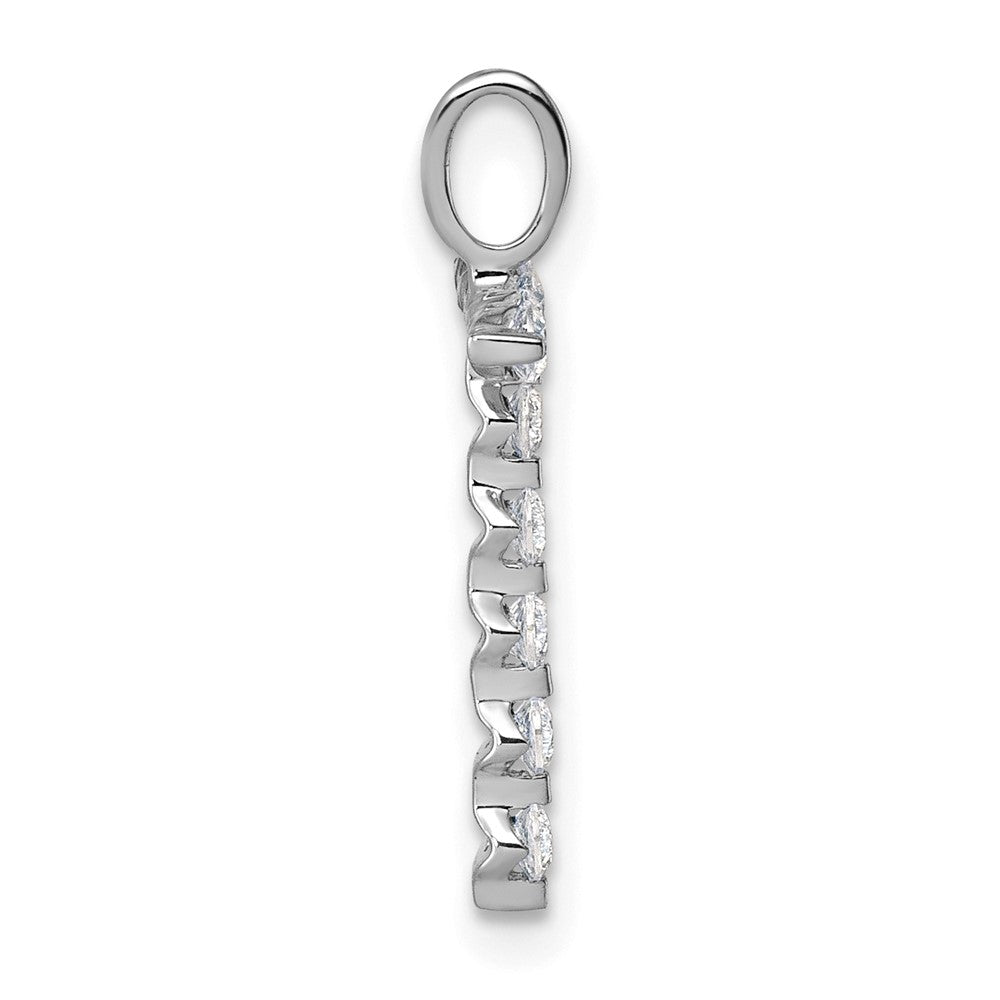 LGWP 14K White Gold 1/3 carat Lab Grown Diamond VS+ F+ Complete Alphabet T Pendant
