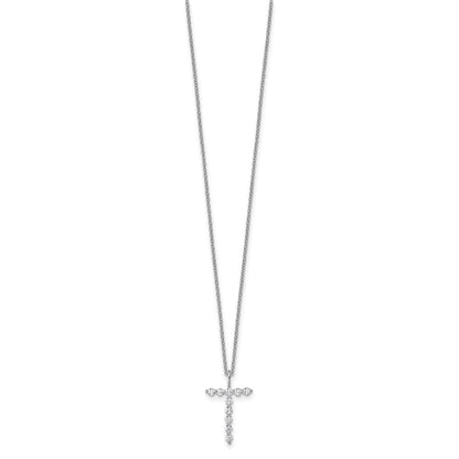 LGWN 14K White Gold 1/3 carat Lab Grown Diamond VS+ F+ Complete Alphabet T Pendant Necklace