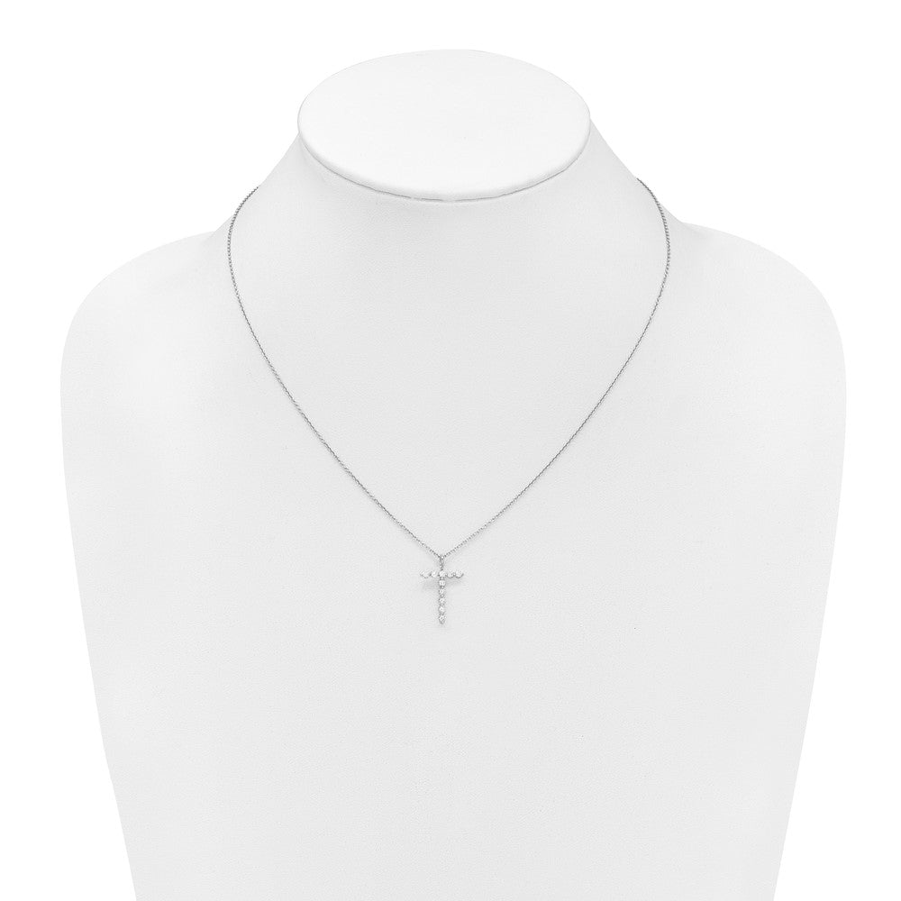 LGWN 14K White Gold 1/3 carat Lab Grown Diamond VS+ F+ Complete Alphabet T Pendant Necklace