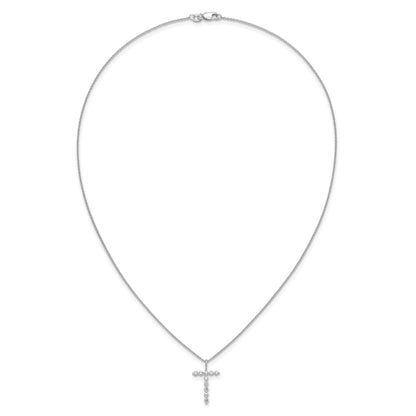LGWN 14K White Gold 1/3 carat Lab Grown Diamond VS+ F+ Complete Alphabet T Pendant Necklace