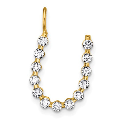 LGYP 14K Yellow Gold 3/8 carat Lab Grown Diamond VS+ F+ Complete Alphabet U Pendant