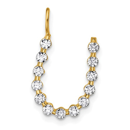 LGYP 14K Yellow Gold 3/8 carat Lab Grown Diamond VS+ F+ Complete Alphabet U Pendant