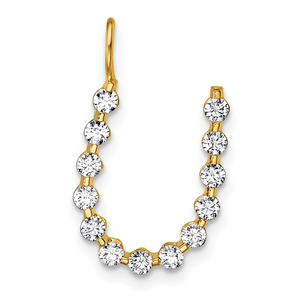 LGYP 14K Yellow Gold 3/8 carat Lab Grown Diamond VS+ F+ Complete Alphabet U Pendant