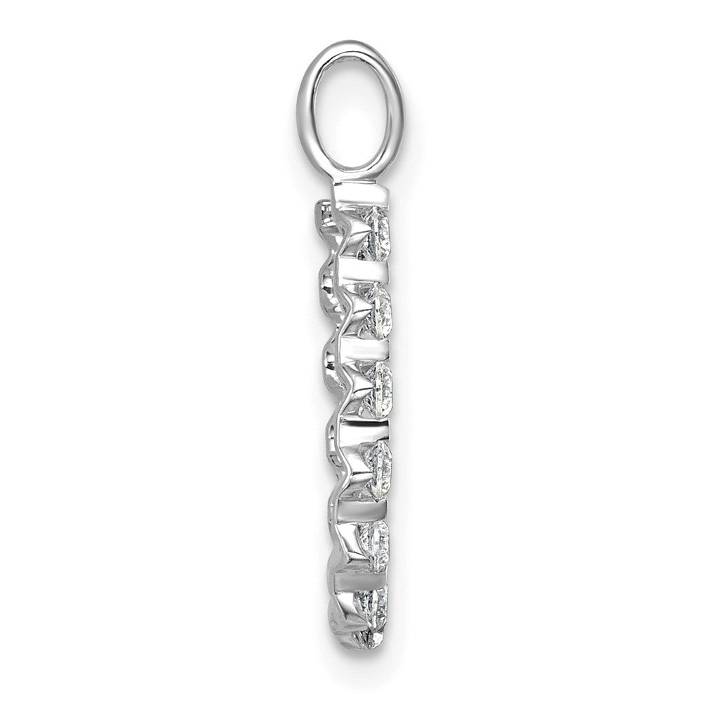 LGWP 14K White Gold 3/8 carat Lab Grown Diamond VS+ F+ Complete Alphabet U Pendant