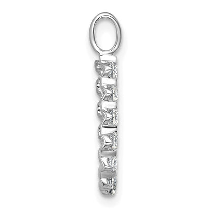 LGWP 14K White Gold 3/8 carat Lab Grown Diamond VS+ F+ Complete Alphabet U Pendant
