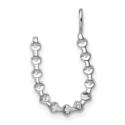 LGWP 14K White Gold 3/8 carat Lab Grown Diamond VS+ F+ Complete Alphabet U Pendant