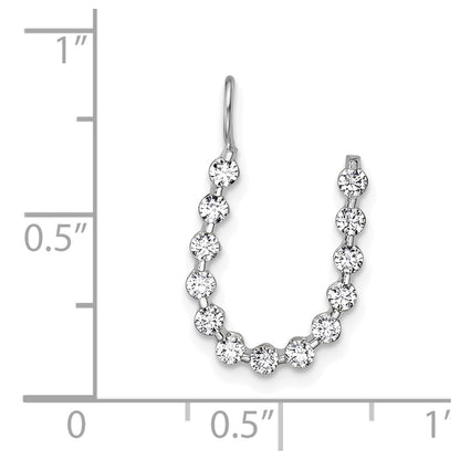 LGWP 14K White Gold 3/8 carat Lab Grown Diamond VS+ F+ Complete Alphabet U Pendant