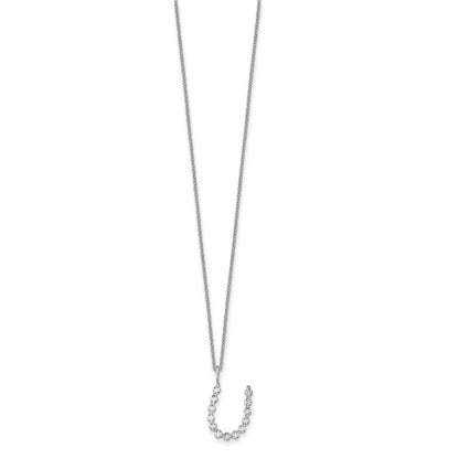 LGWN 14K White Gold 3/8 carat Lab Grown Diamond VS+ F+ Complete Alphabet U Pendant Necklace
