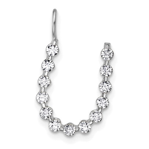 LGWP 14K White Gold 3/8 carat Lab Grown Diamond VS+ F+ Complete Alphabet U Pendant