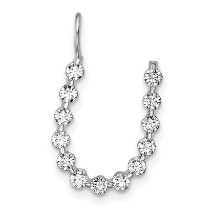 LGWP 14K White Gold 3/8 carat Lab Grown Diamond VS+ F+ Complete Alphabet U Pendant