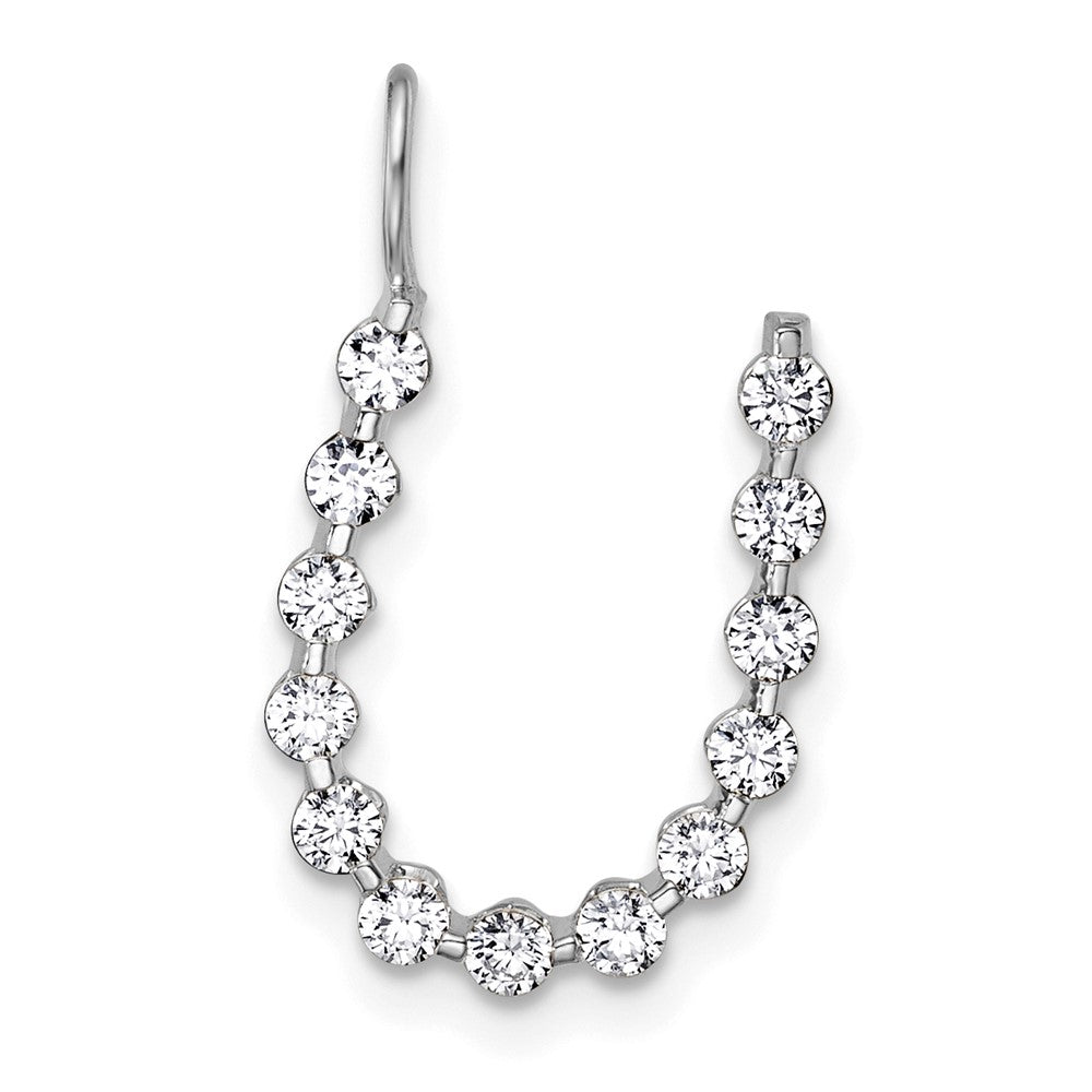 LGWP 14K White Gold 3/8 carat Lab Grown Diamond VS+ F+ Complete Alphabet U Pendant