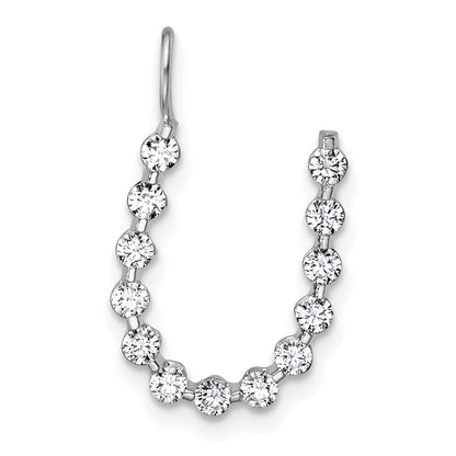 LGWP 14K White Gold 3/8 carat Lab Grown Diamond VS+ F+ Complete Alphabet U Pendant