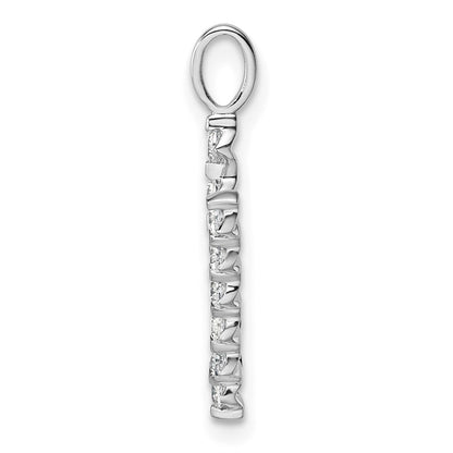 LGWP 14K White Gold 3/8 carat Lab Grown Diamond VS+ F+ Complete Alphabet V Pendant