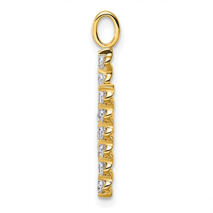 LGYP 14K Yellow Gold 5/8 carat Lab Grown Diamond VS+ F+ Complete Alphabet W Pendant