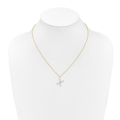 LGYN 14K Yellow Gold 3/8 carat Lab Grown Diamond VS+ F+ Complete Alphabet X Pendant Necklace