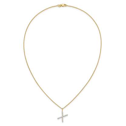 LGYN 14K Yellow Gold 3/8 carat Lab Grown Diamond VS+ F+ Complete Alphabet X Pendant Necklace