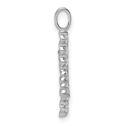 LGWP 4K White Gold 3/8 carat Lab Grown Diamond VS+ F+ Complete Alphabet X Pendant
