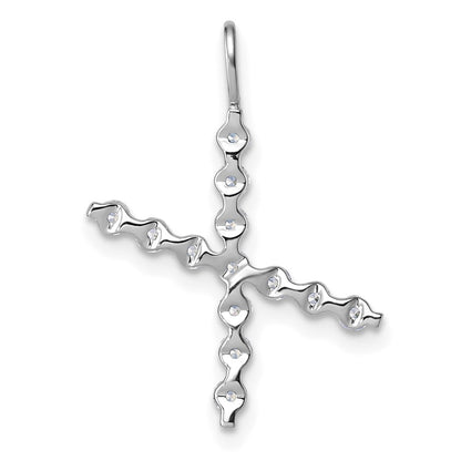 LGWP 4K White Gold 3/8 carat Lab Grown Diamond VS+ F+ Complete Alphabet X Pendant