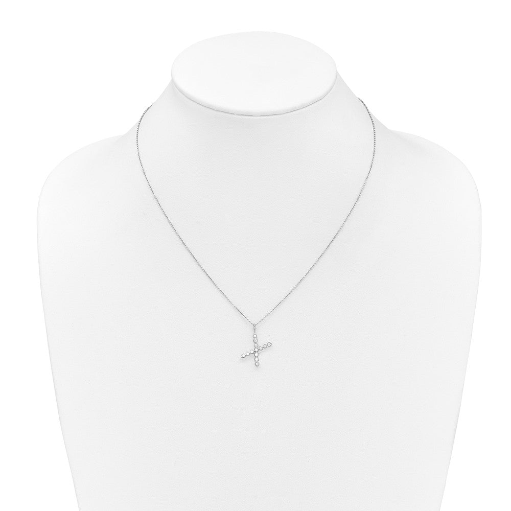 LGWN 14K White Gold 3/8 carat Lab Grown Diamond VS+ F+ Complete Alphabet X Pendant Necklace