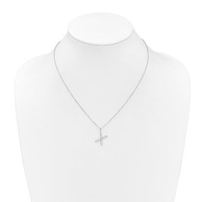 LGWN 14K White Gold 3/8 carat Lab Grown Diamond VS+ F+ Complete Alphabet X Pendant Necklace