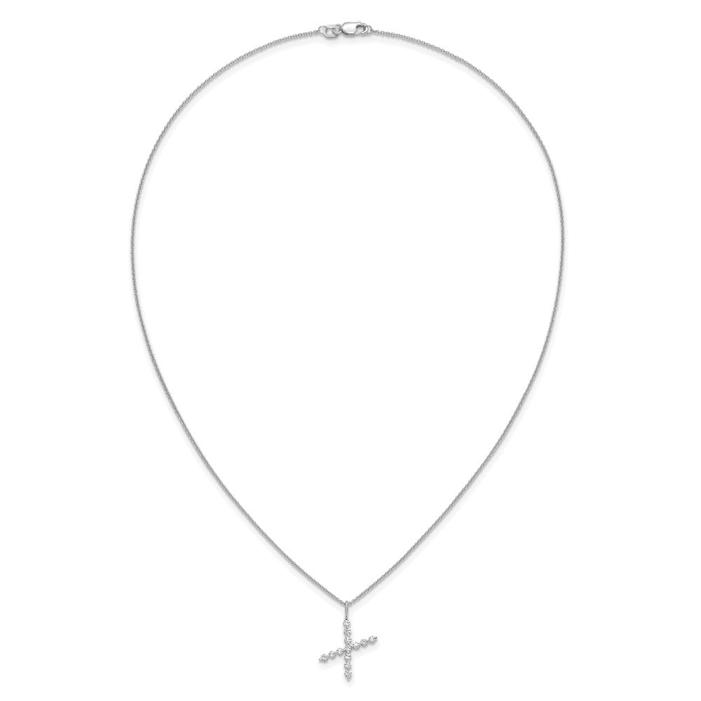 LGWN 14K White Gold 3/8 carat Lab Grown Diamond VS+ F+ Complete Alphabet X Pendant Necklace