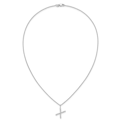 LGWN 14K White Gold 3/8 carat Lab Grown Diamond VS+ F+ Complete Alphabet X Pendant Necklace