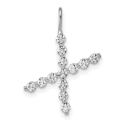 LGWP 4K White Gold 3/8 carat Lab Grown Diamond VS+ F+ Complete Alphabet X Pendant
