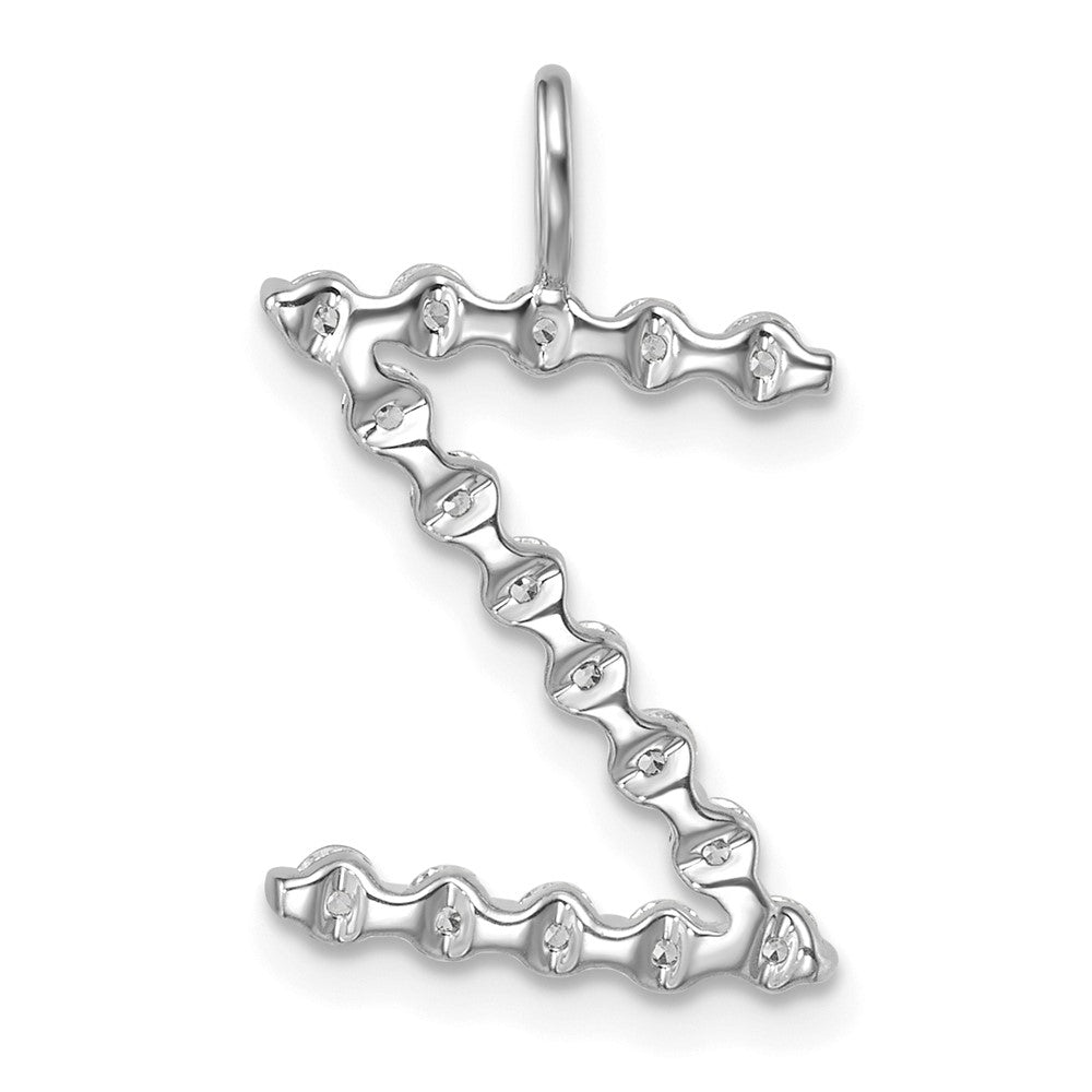 LGWP 14K White Gold 1/2 carat Lab Grown Diamond VS+ F+ Complete Alphabet Z Pendant