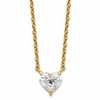 LGGN 14ky Heart Certified Lab Grown VS/SI+ G+ Complete Diamond Pendant with Chai