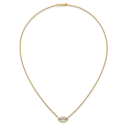 LGGN 14ky Marquise Certified Lab Grown VS/SI+ G+ Complete Diamond Pendant with C