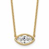 LGGN 14ky Marquise Certified Lab Grown VS/SI+ G+ Complete Diamond Pendant with C