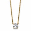 LGGN 14k 1/2 carat Lab Grown Diamond VS+ F+ Round Complete Four Prong 18 inch Solitaire Necklace