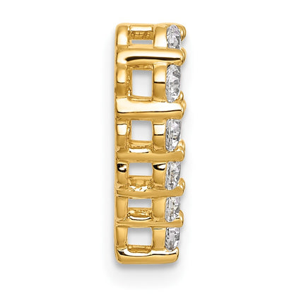 14k 1/2 carat Lab Grown Diamond VS+ F+ Complete Heart Chain Slide Pendant